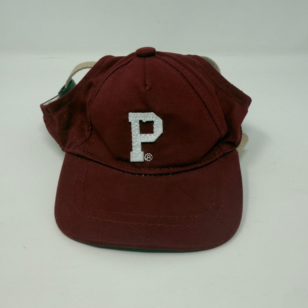 Portland Gear Maroon Pet Baseball Cap w/ Ear‎ Holes Adjustable Strap Size Small